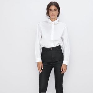 Zara Waxed Finish Skinny Jean